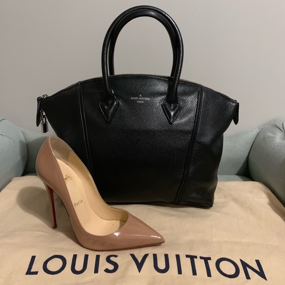 🔥 Louis Vuitton Black Veau Cachemire Lockit MM🔥 - Picture 1 of 8